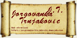 Jorgovanka Trnjaković vizit kartica
